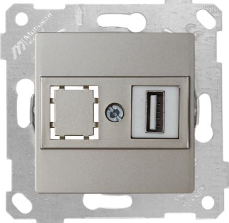 Mutlusan Rita Mek Tuş Data Prizi 1*Usb Titanyum - 2200 455 0183