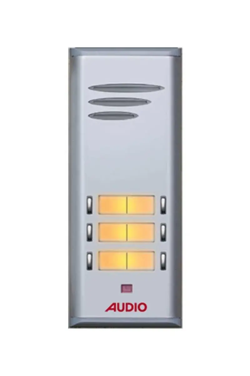 Audio 004849 E06 6lı Basic Serisi Çift Butonlu Zil Paneli
