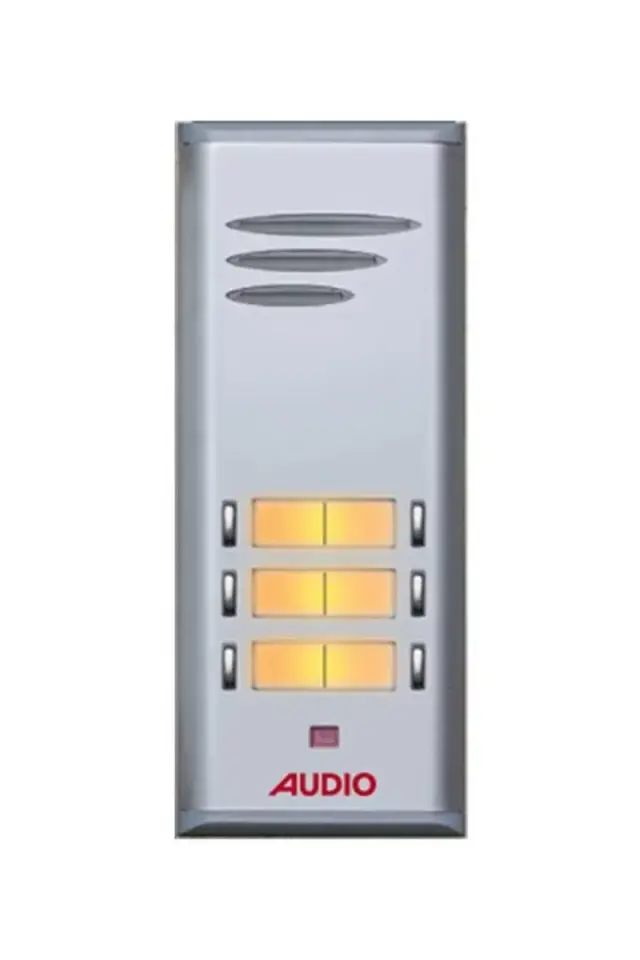 Audio 004849 E06 6lı Basic Serisi Çift Butonlu Zil Paneli