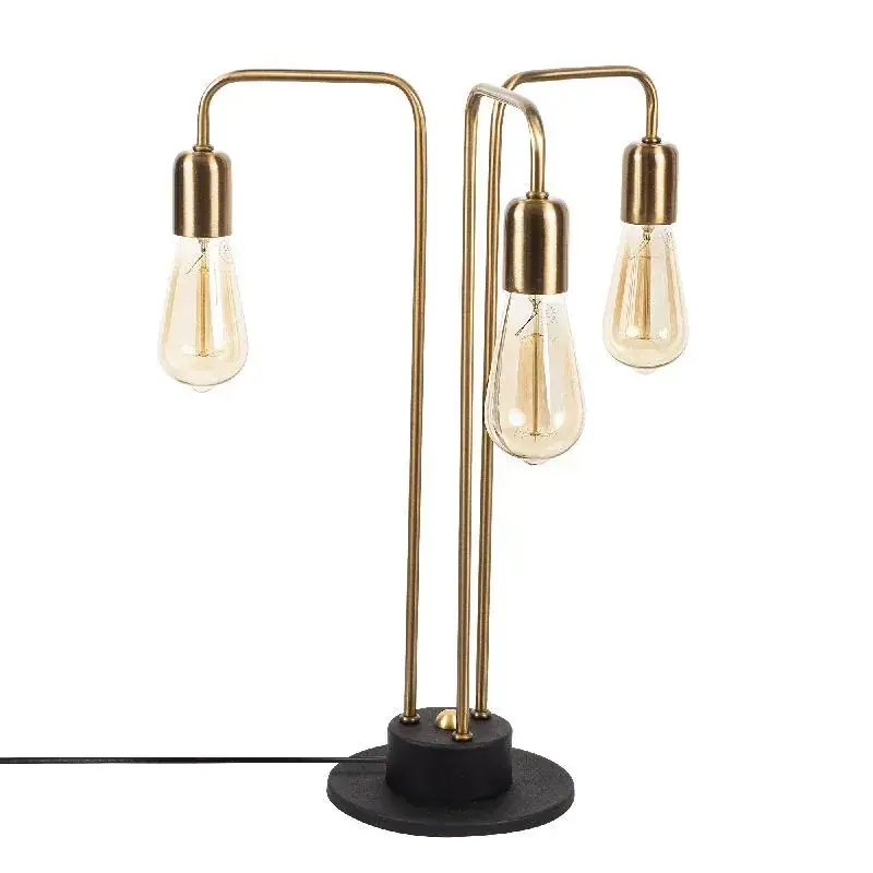 Aydinlatmadunyam Masa Lambasi GoldBlack Mum-3521