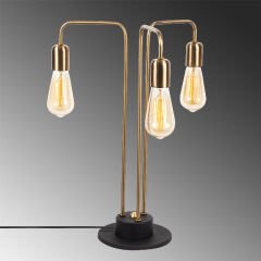 Aydinlatmadunyam Masa Lambasi GoldBlack Mum-3521