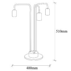 Aydinlatmadunyam Masa Lambasi GoldBlack Mum-3521