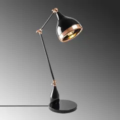 Aydinlatmadunyam Masa Lambasi BlackCopper Yildo-S-7015