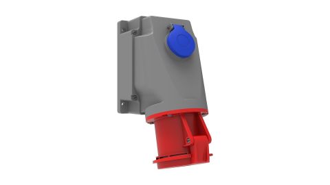 Bemis  5/63A. 90° Eğik P. Prizli Duvar Priz   IP44 BC1-4505-2537