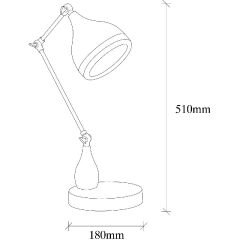 Aydinlatmadunyam Masa Lambasi BlackCopper Yildo-S-7015