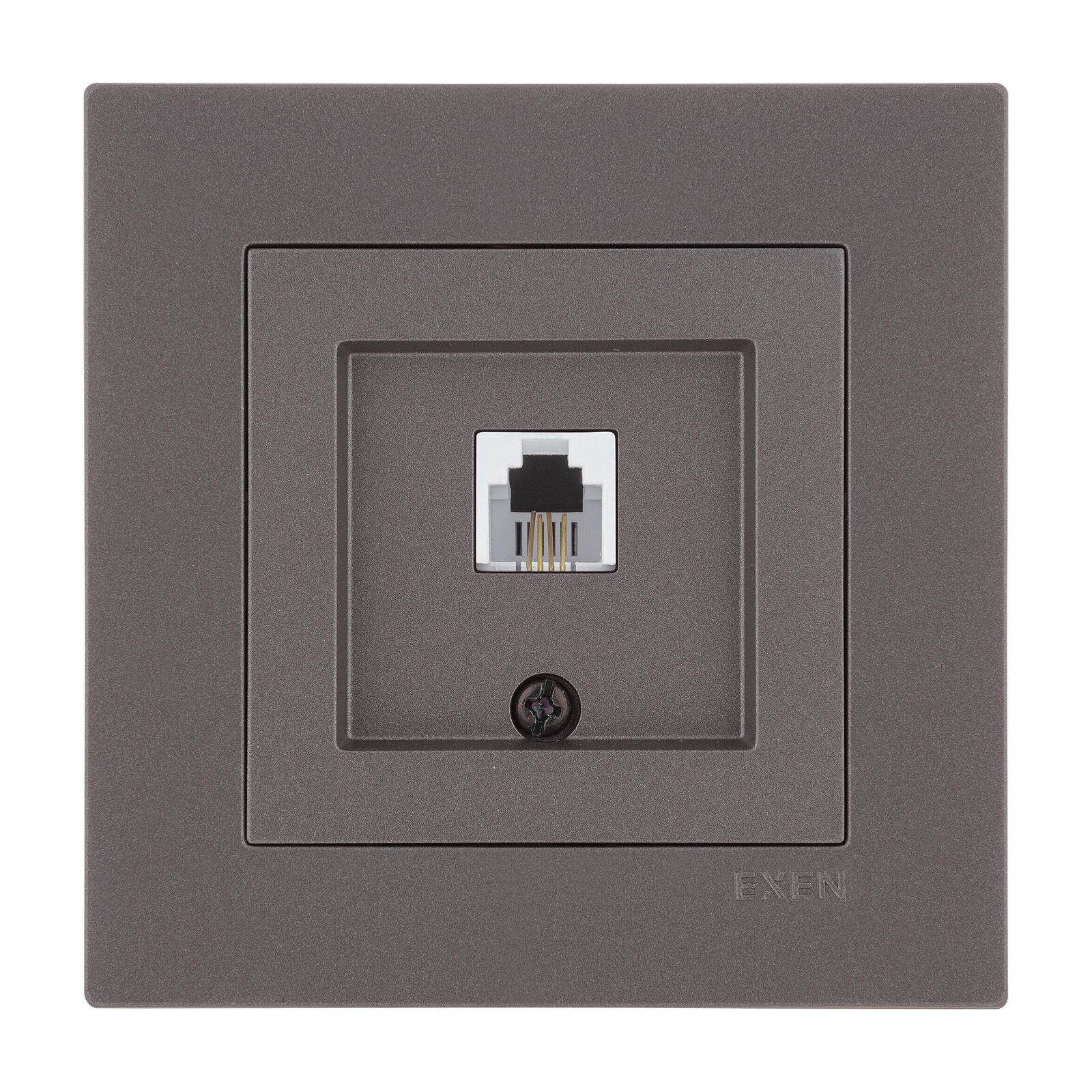 Exen Karell Mocha Nümeris Telefon Prizi (Rj11 Kablolu) Komple Takim