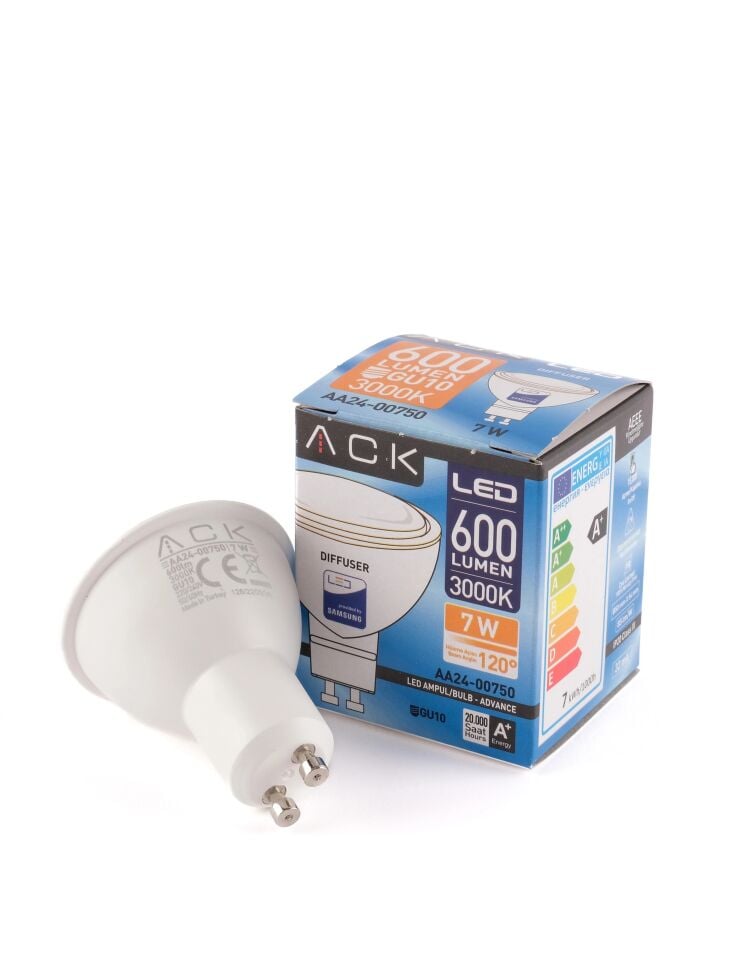 ACK 5W 220-240V Gu10 3000K Smd Lens Led Ampul Dimli AA25-01550