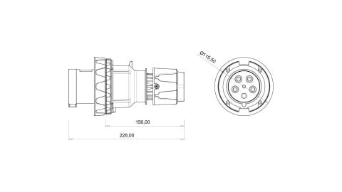 Bemis  5/63A. Düz Fiş   IP67 BC1-4505-7011