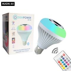 Dempower DP-44 Ampül Led Rgb Hoparlör Bluetooth 9W Kumandali