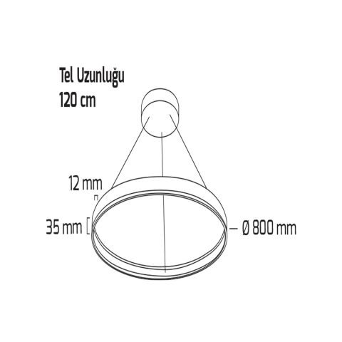 Goya Gy 8210-80 Cm Siyah Kasa 65W 6500K Linear Armatür