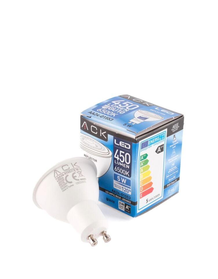 ACK 5W 220-240V Gu10 4000K Smd Lens Led Ampul Dimli AA25-01551