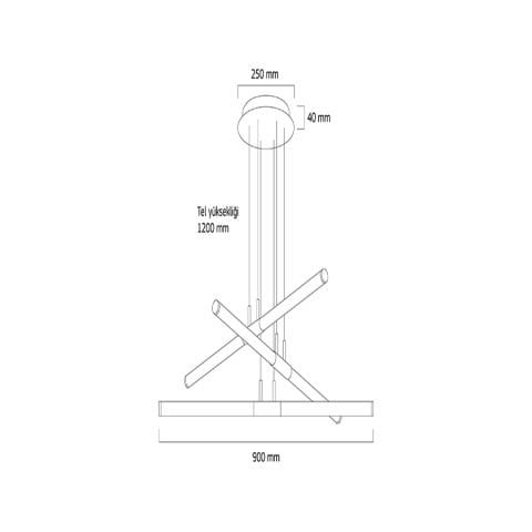 Goya Gy 8218-90 Gold 3000K 48W Akrilik Avize