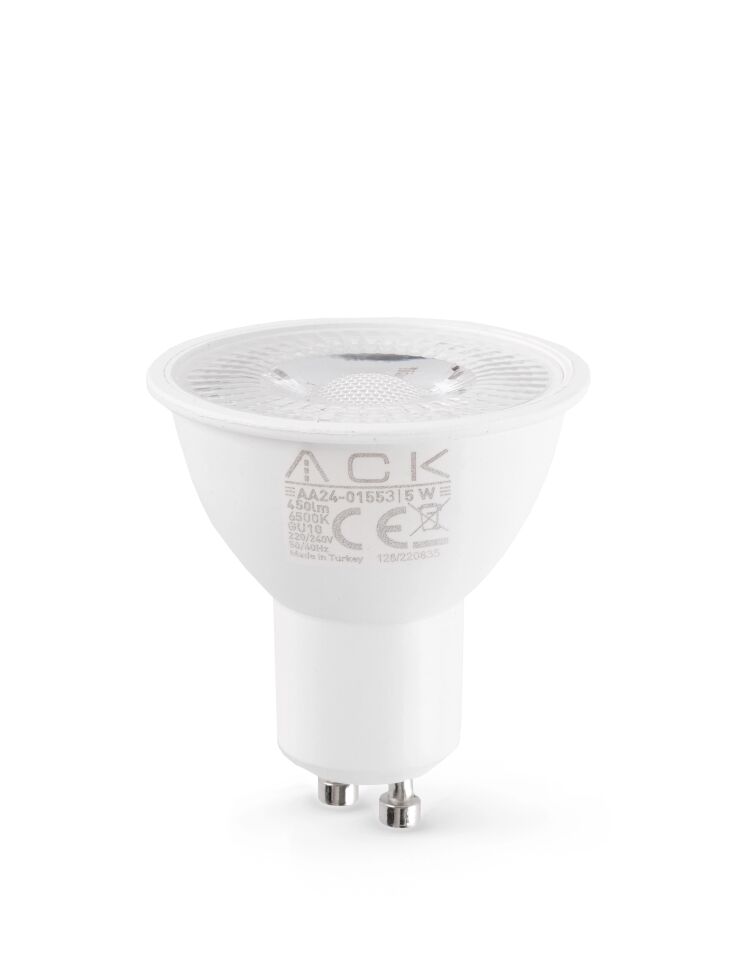 ACK 5W 220-240V Gu10 6500K Smd Lens Led Ampul Dimli AA25-01553