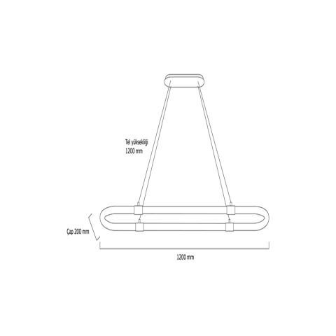 Goya Gy 8219-20120 Gold 3000K 48W Akrilik Avize