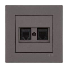 Exen Karell Mocha Data Cat6 + Nümeris Telefon Prizi Cat3 Komple Takim