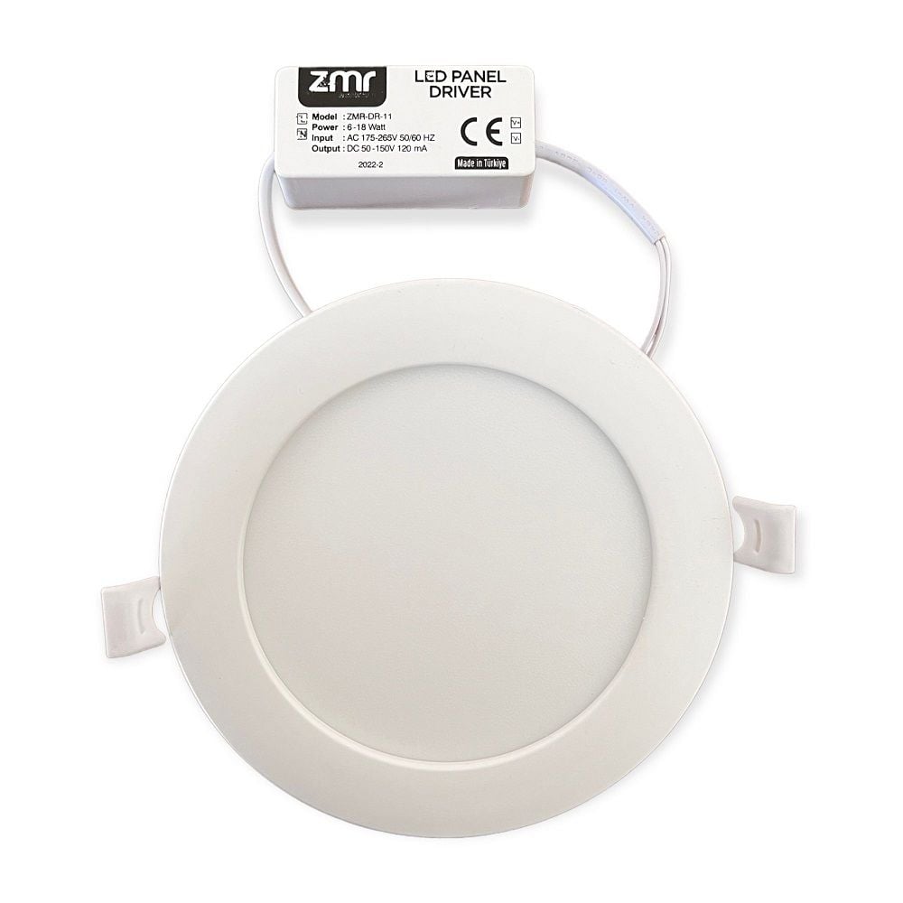 ZMR 2 Adet 9W Yuvarlak Slim Panel Sıva Altı Aluminyum Soğutuculu Günışığı