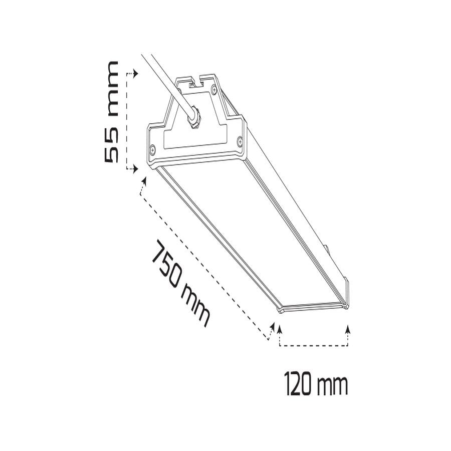 Goya Gy 4322-90 Ip65 90W 6500K Yüksek Tavan Armatürü Gri