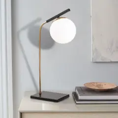 Aydinlatmadunyam Masa Lambasi GoldBlack Yildiz-4021