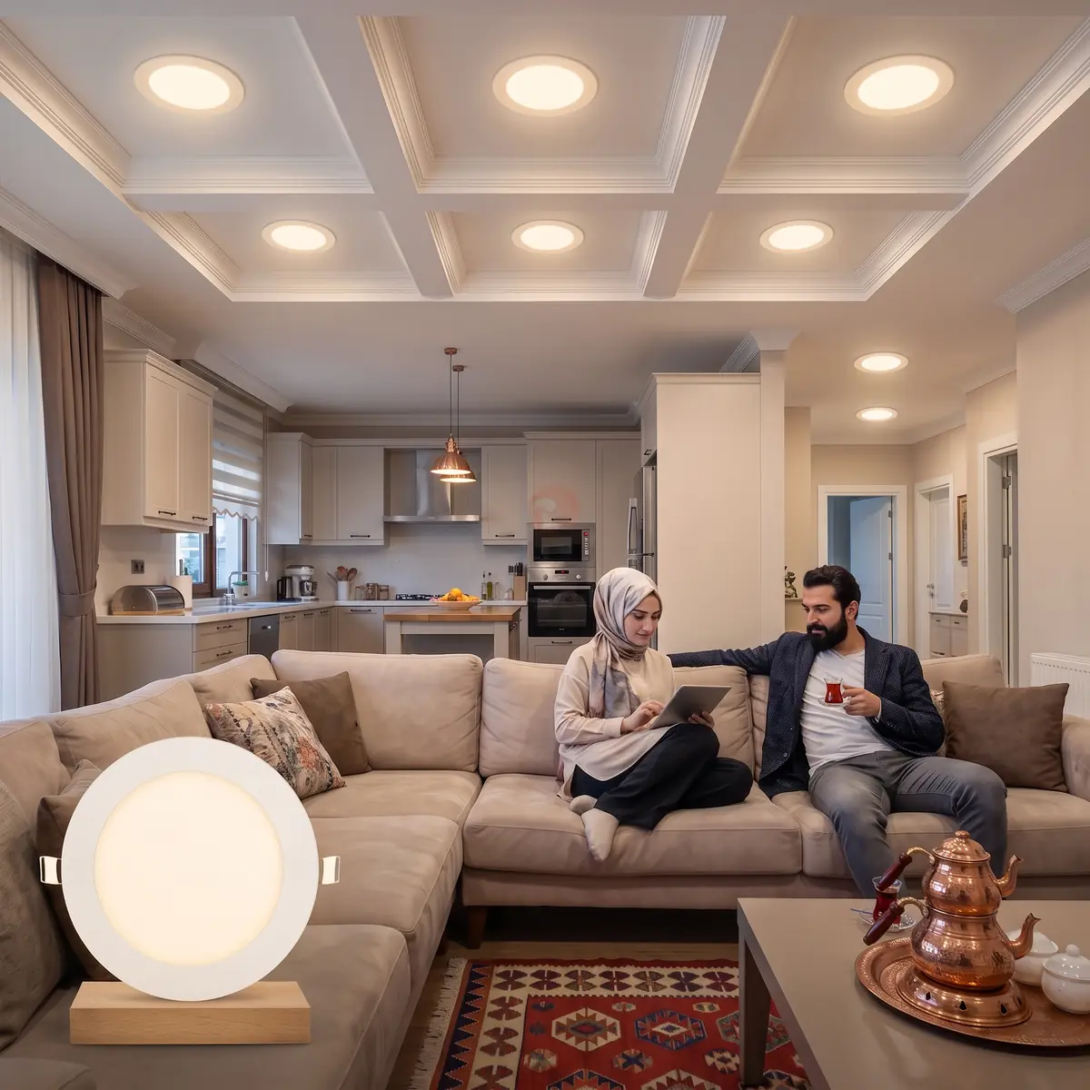 Horoz 12W Led Panel Günışığı  2700k Alüminyum Slim-12 H-056-003-0012-0001