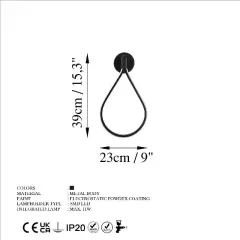 Aydinlatmadunyam Aplik Black Damla-13533