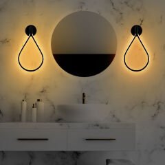 Aydinlatmadunyam Aplik Black Damla-13533