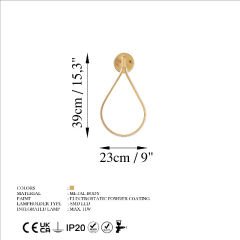 Aydinlatmadunyam Aplik Gold Damla-13534