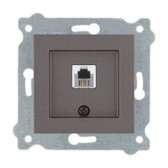 Exen Mocha Modül+Kapak  Nümeris Telefon Prizi (Rj11 Kablolu)