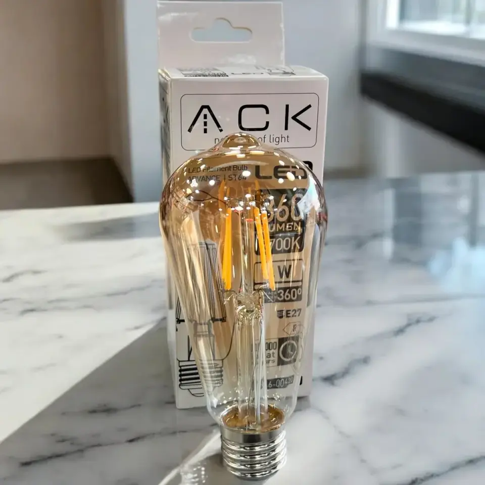 ACK 4W 220-240V E27 2200K St64 Led Rustık Ampul AB46-00420