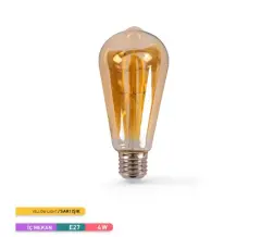 ACK 4W 220-240V E27 2200K St64 Led Rustık Ampul AB46-00420