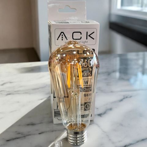ACK 4W 220-240V E27 2200K St64 Led Rustık Ampul AB46-00420