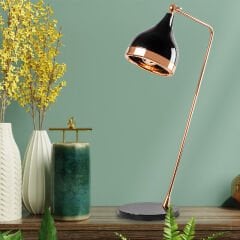 Aydinlatmadunyam Masa Lambasi BlackCopper Yildo-S-7026