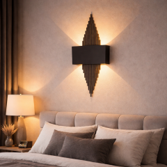 Ack Dekoratif Aplik Armatur E27 Siyah-Siyah