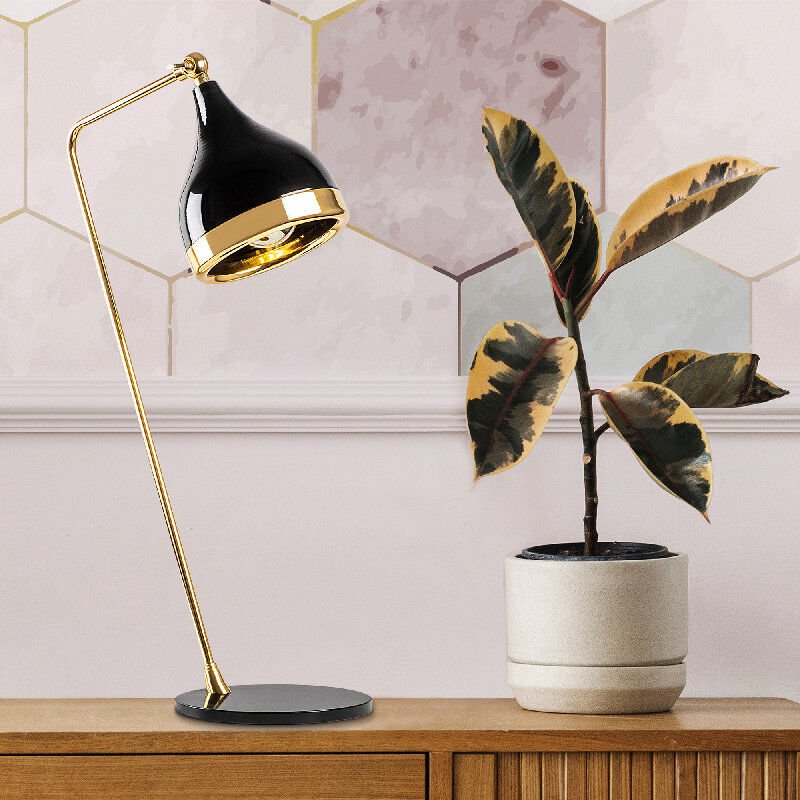 Aydinlatmadunyam Masa Lambasi BlackGold Yildo-S-7027