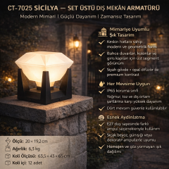 Cata CT-7025 E27 80cm Siyah Torino Bahçe Armatürü