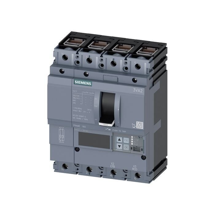 Siemens Sentron Serisi Haberleşme Özellikli Kompakt Güç Şalteri; 3Va21; 85Ka; Etu850; 63-160A, 96-1600A; 4 Kutuplu 3VA2116-6KP46-0AA0