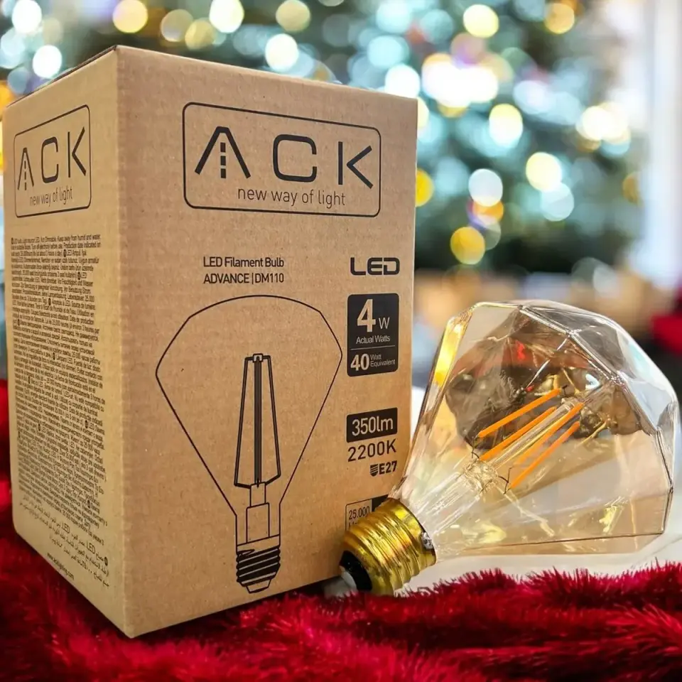 ACK 4W 220-240V E27 2200K Prızmatık Led Rustık Ampul AB50-00420