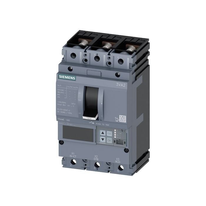 Siemens Sentron Serisi Haberleşme Özellikli Kompakt Güç Şalteri; 3Va21; 55Ka; Etu850; 10-25A, 15-250A; 3 Kutuplu 3VA2125-5KP32-0AA0