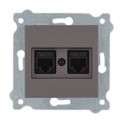 Exen Mocha Modül+Kapak  Ikili Data Prizi Cat6