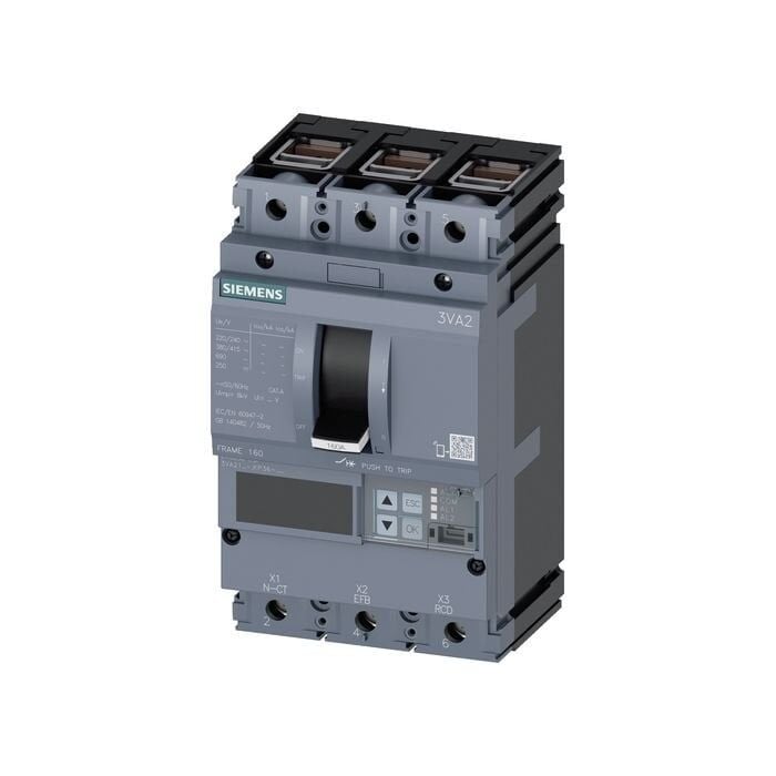 Siemens Sentron Serisi Haberleşme Özellikli Kompakt Güç Şalteri; 3Va21; 55Ka; Etu850; 10-25A, 15-250A; 3 Kutuplu 3VA2125-5KP36-0AA0