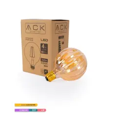 ACK 4W 220-240V E27 2200K G100 Led Rustık Ampul AB57-00420