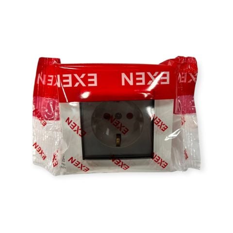 Exen Karell Beyaz Kapakli Çocuk Korumali Toprakli Priz Komple Takim