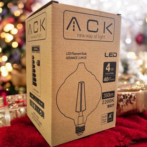 ACK 4W 220-240V E27 2200K G125T Led Rustık Ampul AB59-00420