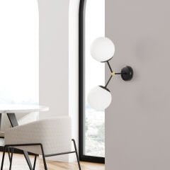 Aydinlatmadunyam Aplik BlackWhite Damar-6342