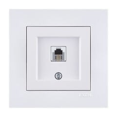 Exen Karell Beyaz Nümeris Telefon Prizi (623K Kablolu) Komple Takim