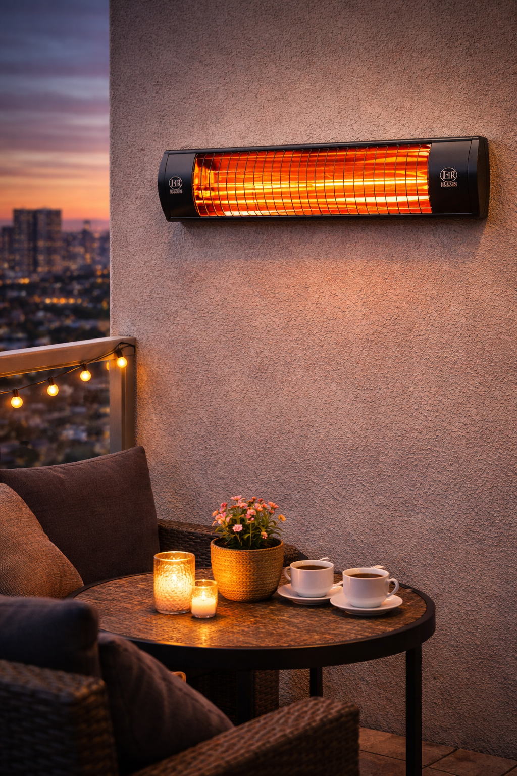 Hava Kosullarina Dayanikli Açik Hava Uzaktan Kumandali Elektrikli Infrared Isitici RCH-2500/6