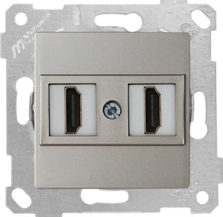 Mutlusan Rita Mek Tuş Data Prizi 2*Hdmı Titanyum - 2200 458 0183