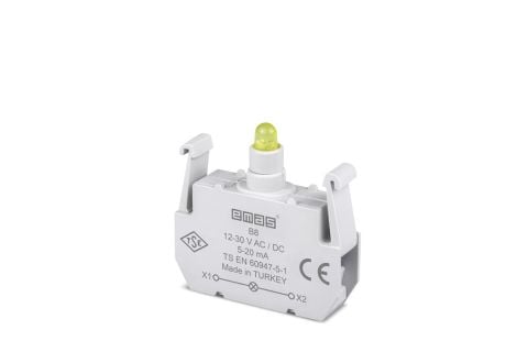 Emas B Sinyal Sarı Led'Li Blok 12-30 V Ac/Dc - B8