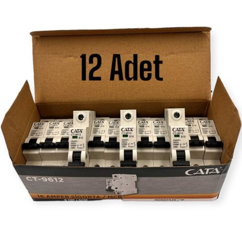 Cata CT-9612 4,5 kA  B16 Amper Monofaze Sigorta