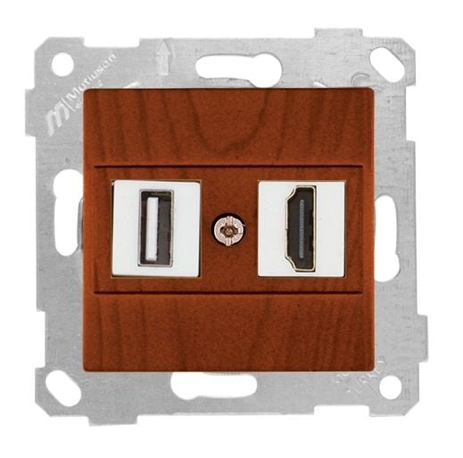 Mutlusan Rita Mek Tuş Data Prizi 1*Usb/1*Hdmı Kiraz - 2200 459 0156