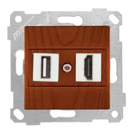 Mutlusan Rita Mek Tuş Data Prizi 1*Usb/1*Hdmı Kiraz - 2200 459 0156